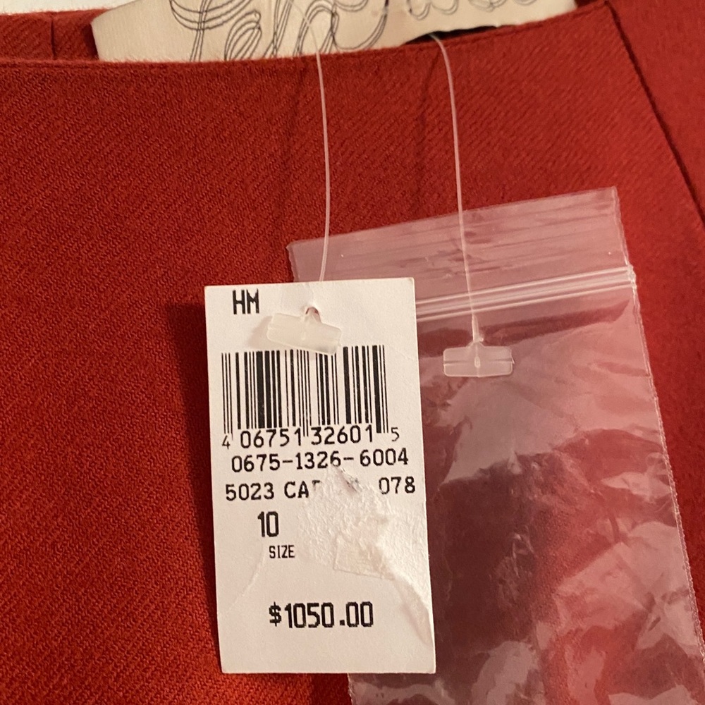 Lela Rose rusty red wool dress..tags still on NWT